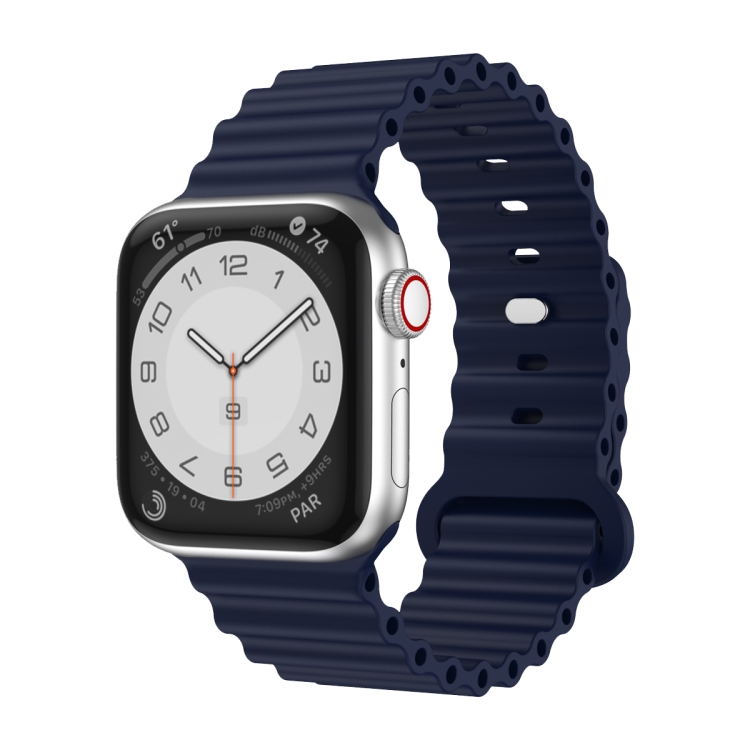 

Silicone Watch Band For Apple Watch Series 8&7 41mm / SE 2&6&SE&5&4 40mm / 3&2&1 38mm(Blue)