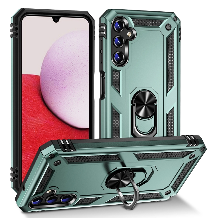 

For Samsung Galaxy A14 5G Shockproof TPU + PC Phone Case(Dark Green)