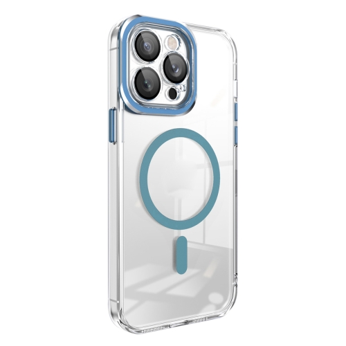 

For iPhone 14 Pro Max Lens Protector MagSafe Phone Case(Sierra Blue)
