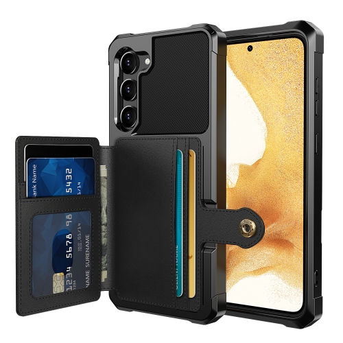 

For Samsung Galaxy S23 5G Magnetic Wallet Card Bag Leather Phone Case(Black)