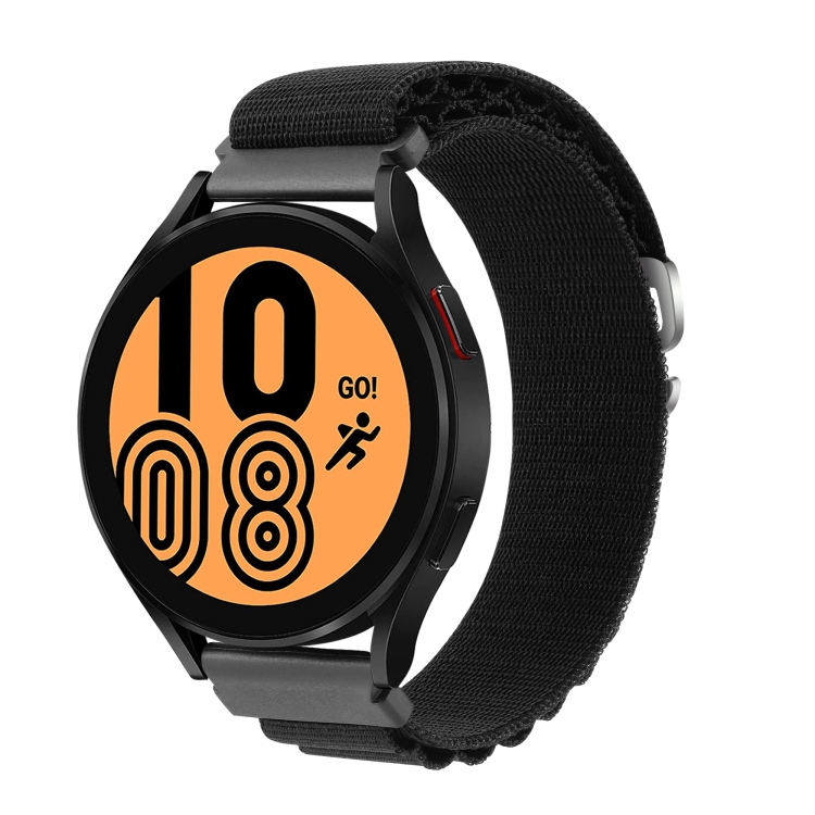 

For Realme Watch 3/Amazfit GTR4/4 Pro Universal Nylon Watch Band(Black)