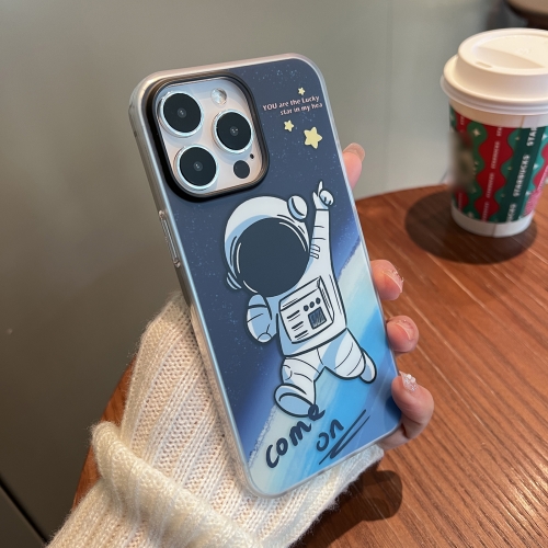 

For iPhone 13 Pro IMD Pattern TPU Phone Case(Dark Blue Astronaut)