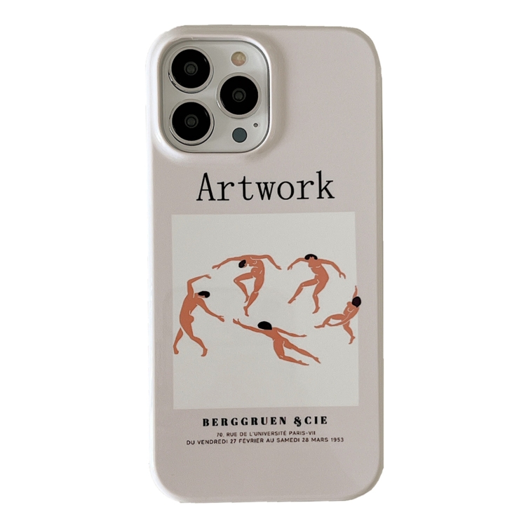 

For iPhone 14 Plus 2 in 1 Detachable Painted Pattern Phone Case(White Dancing)