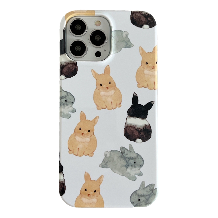 

For iPhone 11 Pro Max 2 in 1 Detachable Painted Pattern Phone Case(Cute Bunny)