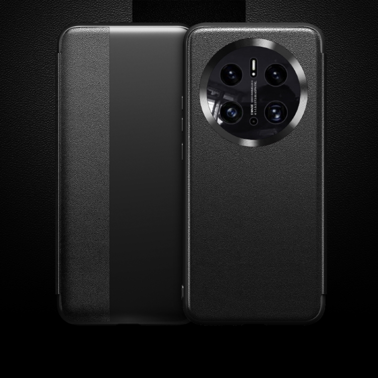 

For Huawei Mate 50 Pro Skin Feel Leather Shockproof Phone Case(Black)