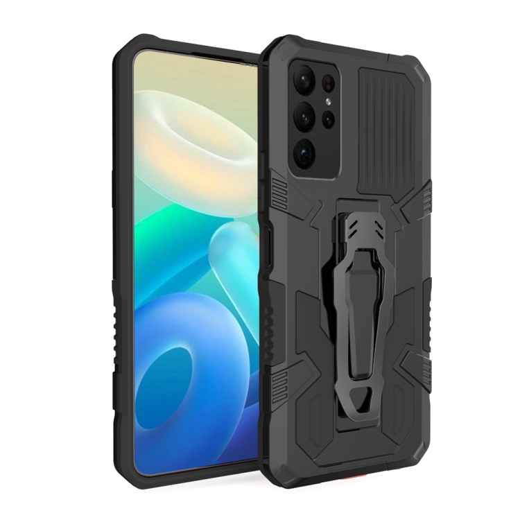 

For Samsung Galaxy S23 Ultra 5G Armor Warrior Shockproof PC + TPU Phone Case(Black)