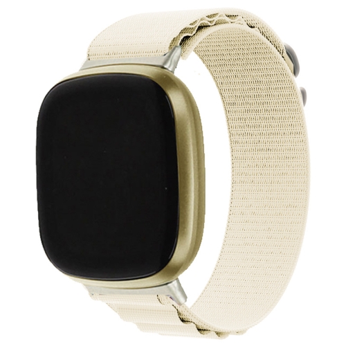 

For Fitbit Versa 4 / Sense 2 Universal Loop Nylon Watch Band(Starlight)