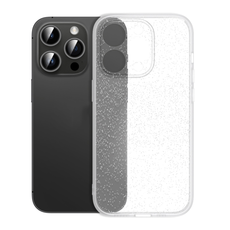 

For iPhone 12 Pro Max Glitter Powder TPU Phone Case(Clear White)