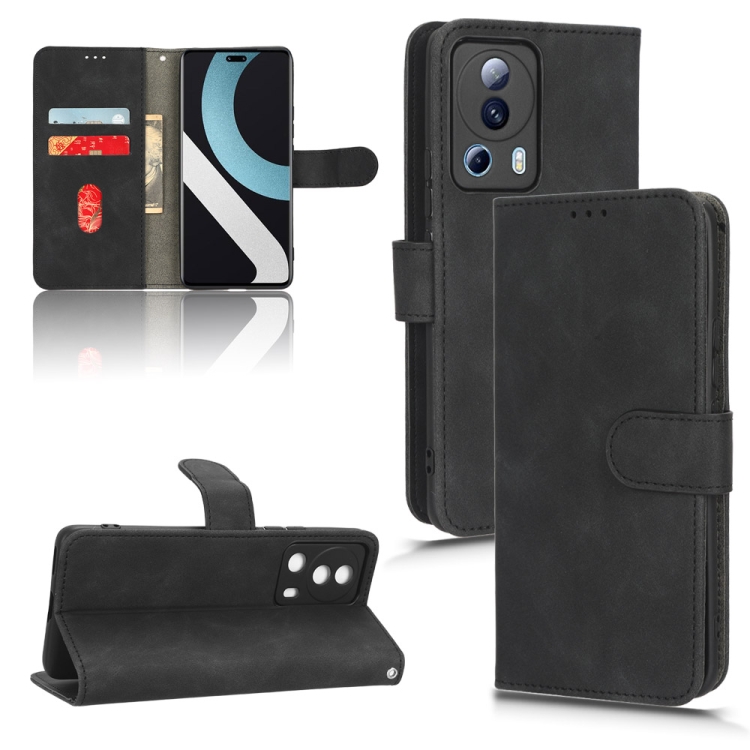 

For Xiaomi Civi 2 5G Skin Feel Magnetic Flip Leather Phone Case(Black)