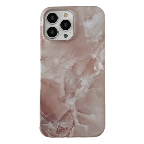 

For iPhone 14 2 in 1 Detachable Marble Pattern Phone Case(Pink)