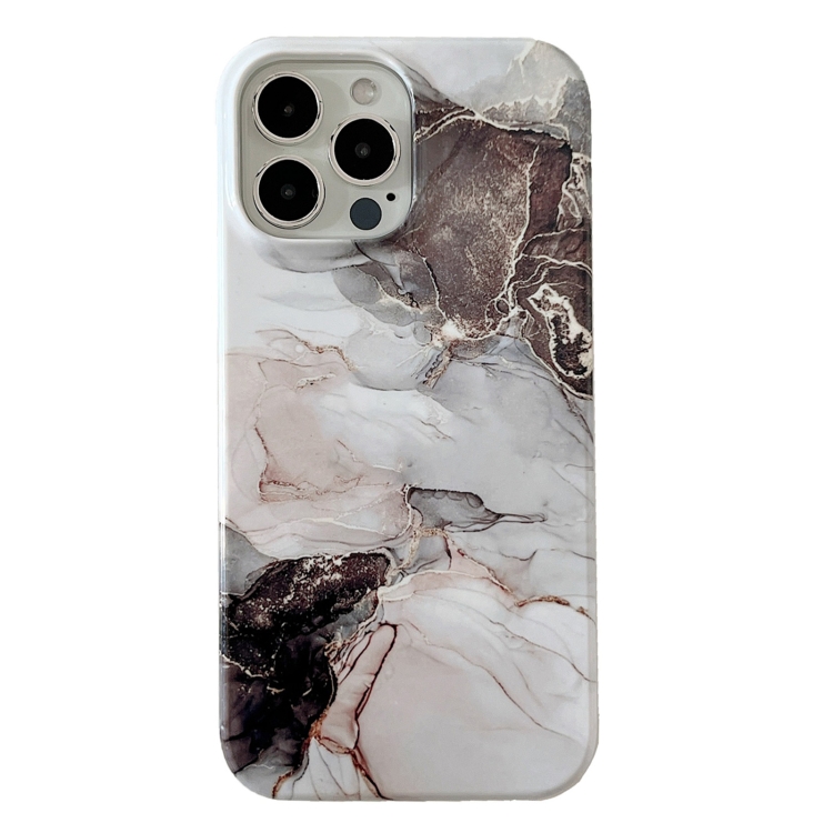 

For iPhone 14 Plus 2 in 1 Detachable Marble Pattern Phone Case(Black White)