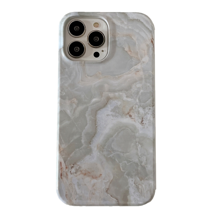 

For iPhone 13 Pro Max 2 in 1 Detachable Marble Pattern Phone Case(Grey)