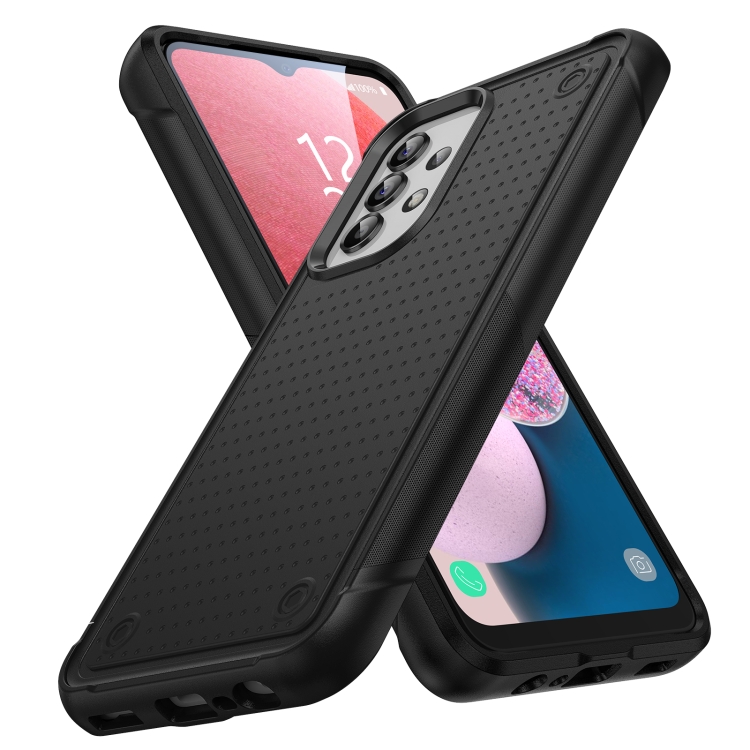 

For Samsung Galaxy A13 4G PC + TPU Shockproof Protective Phone Case(Black+Black)