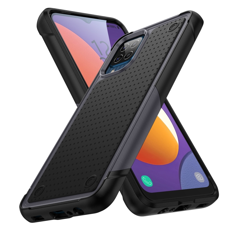 

For Samsung Galaxy M12 PC + TPU Shockproof Protective Phone Case(Grey+Black)