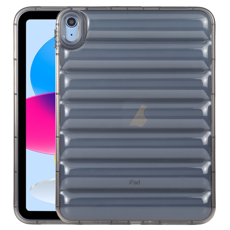 

For iPad 10th Gen 10.9 2022 Eiderdown Cushion Shockproof Tablet Case(Transparent Black)