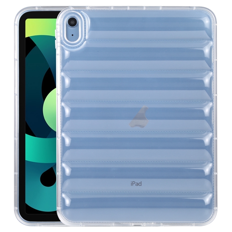 

For iPad Air 2020 / 2022 10.9 Eiderdown Cushion Shockproof Tablet Case(Transparent White)