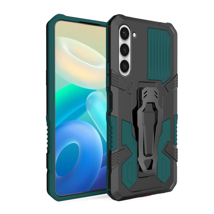 

For Samsung Galaxy S23+ 5G Armor Warrior Shockproof PC + TPU Phone Case(Army Green)
