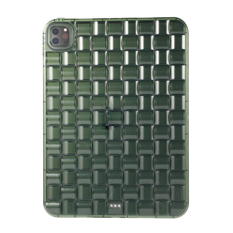 

For iPad mini 4 / 5 Cube Shockproof Silicone Tablet Case(Dark Green)