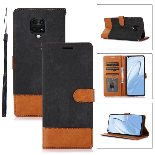 

For Xiaomi Redmi Note 9 Pro / Note 9s Splicing Leather Phone Case(Black)