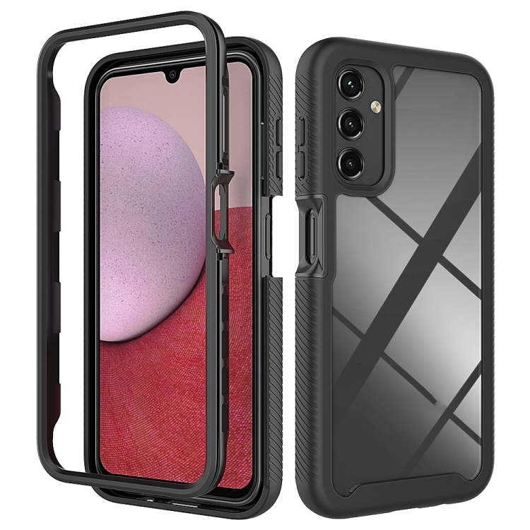 

For Samsung Galaxy A14 5G Two-layer Integrated Transparent TPU + PC Protective Phone Case(Black)