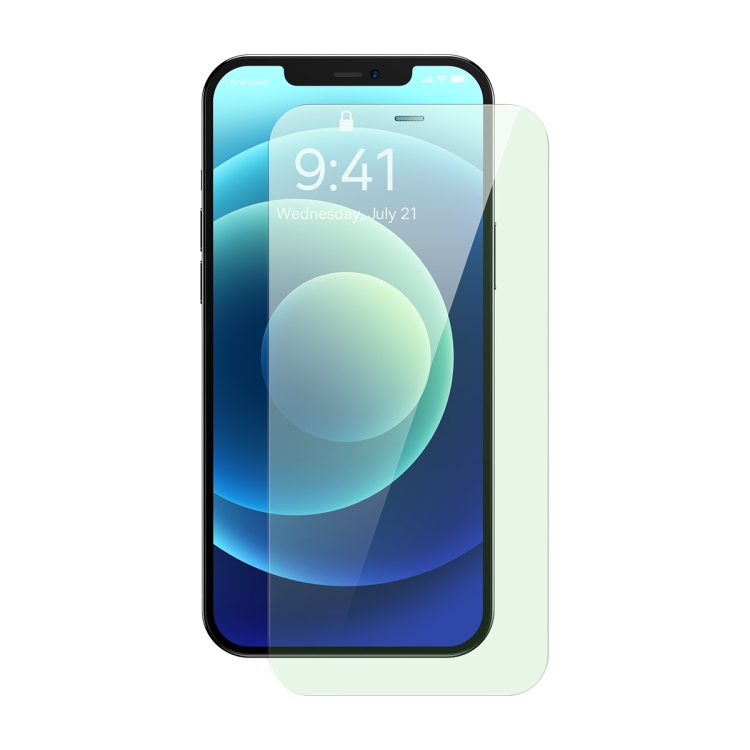 

For iPhone 12/12 Pro Baseus 0.3mm Eye-Protection Crystal Tempered Glass Screen Protector with Dust Filter