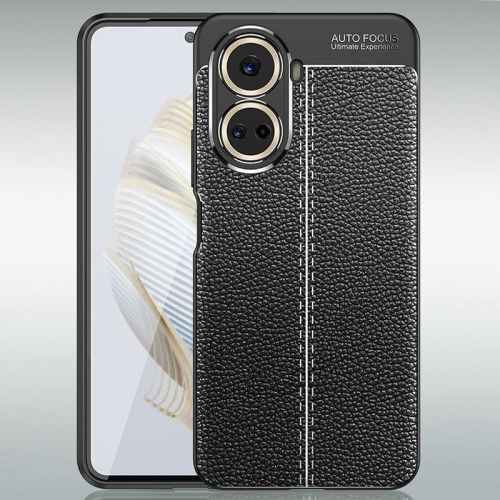 

For Huawei nova 10 SE Litchi Texture Shockproof TPU Phone Case(Black)