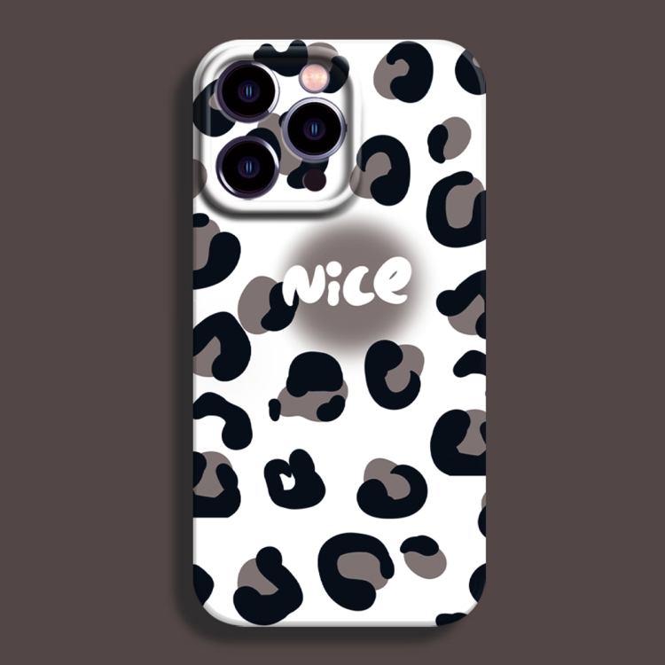 

For iPhone 12 Pro Max Film Printing Ultra-thin All Inclusive PC Phone Case(Leopard Nice)