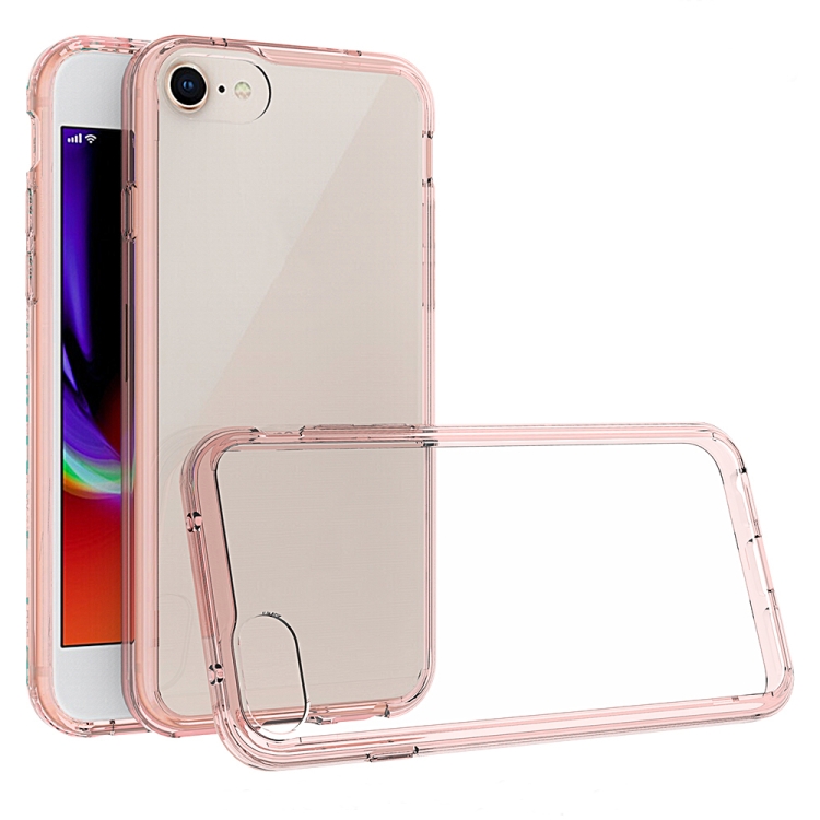

For iPhone SE 2020 Scratchproof TPU + Acrylic Protective Case(Pink)