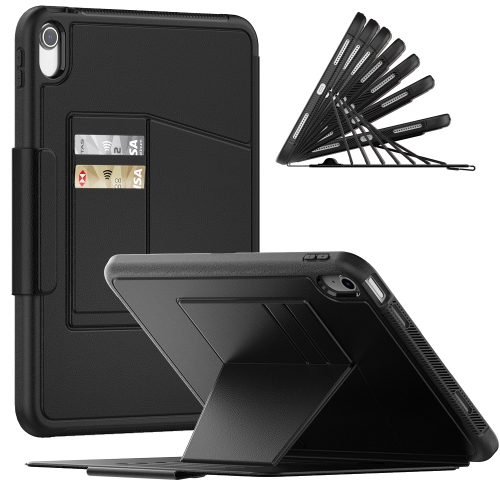 

For iPad 10th Gen 10.9 2022 PC + TPU + PU Protective Tablet Case with Pen Slot / Sleep / Wake-up Function(Black)