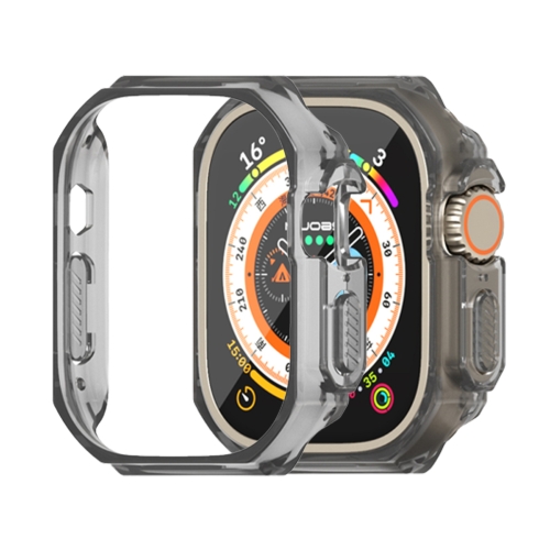 

For Apple Watch Ultra 49mm Mijobs Ultra-thin Bezel PC Watch Case(Transparent Black)