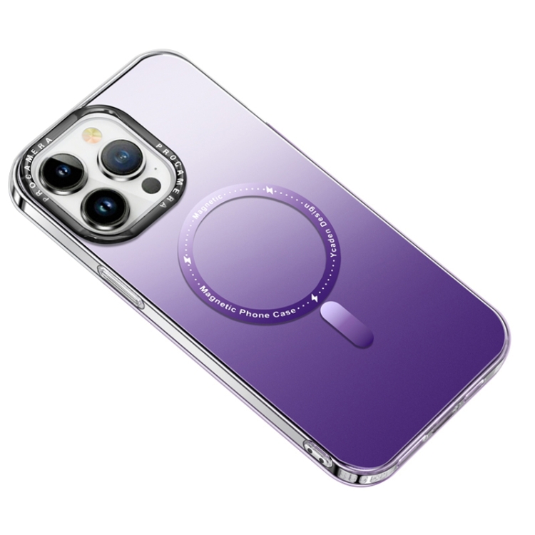 

For iPhone 13 mini MagSafe Gradient Phone Case(Purple)
