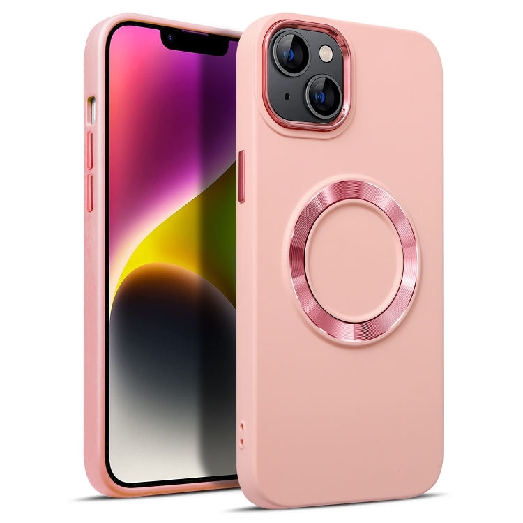 

For iPhone 11 Pro Max MagSafe Imitation Liquid Silicone Phone Case(Pink)