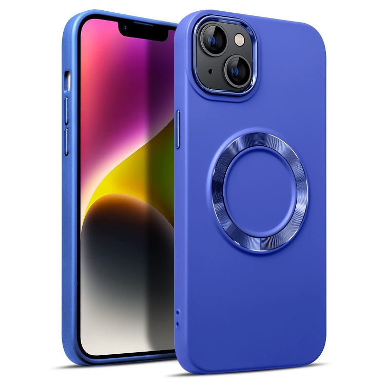 

For iPhone 11 MagSafe Imitation Liquid Silicone Phone Case(Blue)