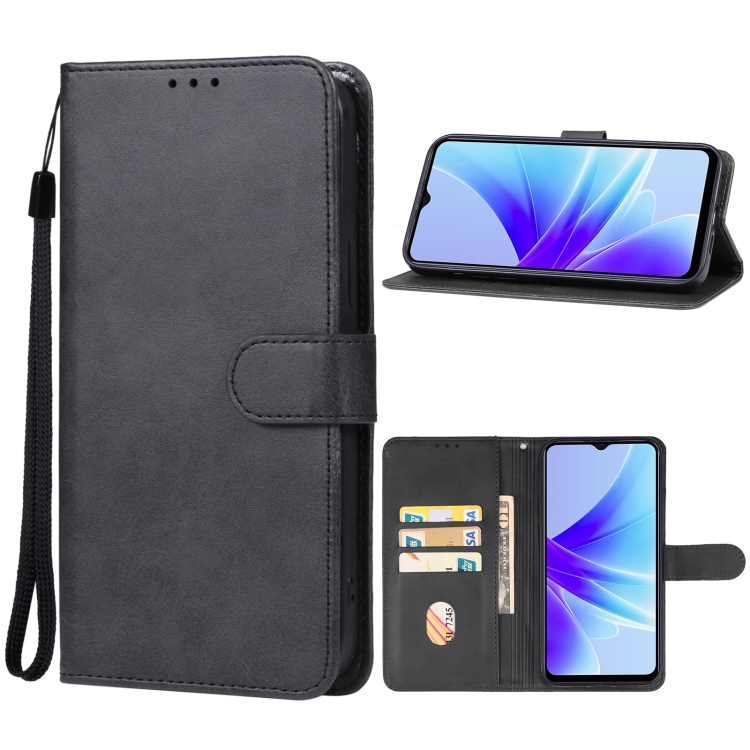 

For OPPO A77 4G Leather Phone Case(Black)