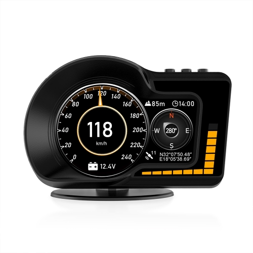 Universal Car HUD Display OBD2+GPS Head Up Display High Definition  Speedometer