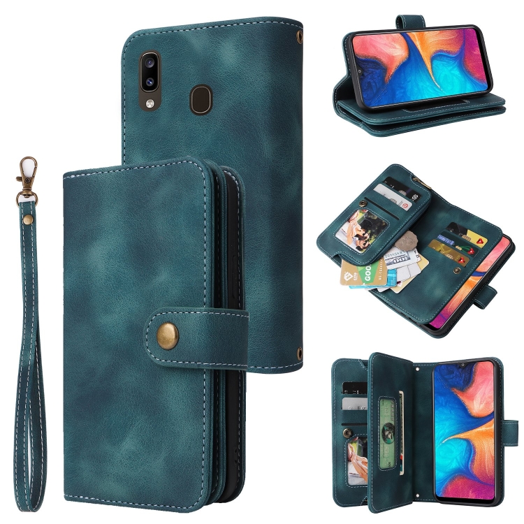 For Samsung Galaxy A20 A30 Multifunctional Card Slot Zipper