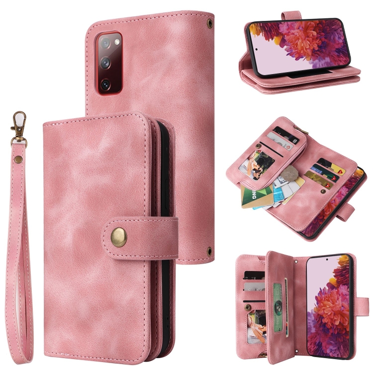 For Samsung Galaxy S20 FE Multifunctional Card Slot Zipper Wallet