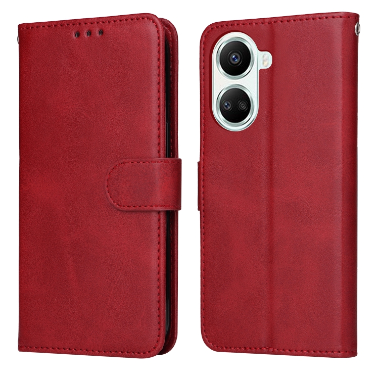 

For Huawei nova 10 SE Classic Calf Texture Flip Leather Phone Case(Red)