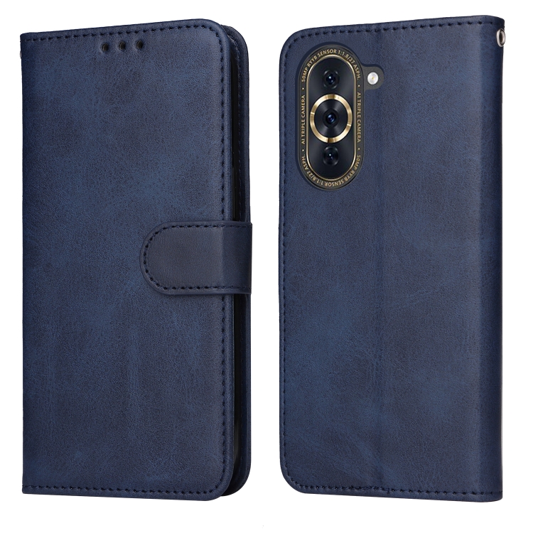 

For Huawei nova 10 Pro Classic Calf Texture Flip Leather Phone Case(Blue)