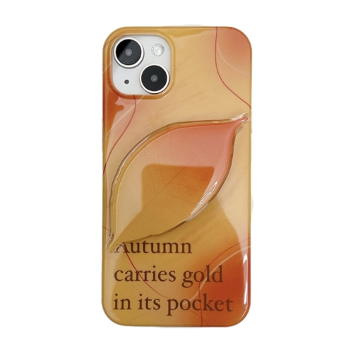 

For iPhone 11 Smudged Dusk IMD Phone Case with Leaf Holder