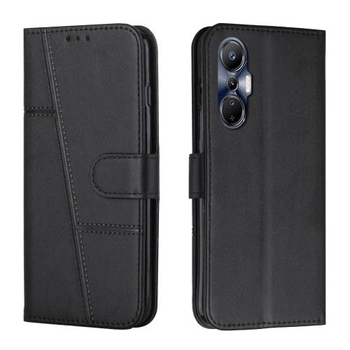 

For Infinix Hot 20S Stitching Calf Texture Buckle Leather Phone Case(Black)