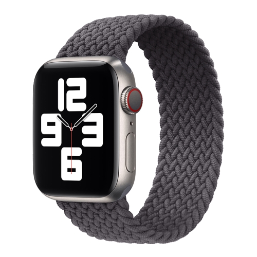

Nylon Single-turn Braided Watch Band For Apple Watch Series 8&7 41mm / SE 2&6&SE&5&4 40mm / 3&2&1 38mm, Length:145mm (Space Grey)