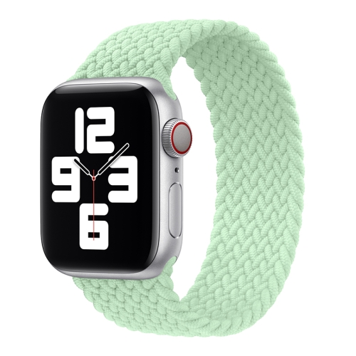 

Nylon Single-turn Braided Watch Band For Apple Watch Series 9&8&7 41mm / SE 3&SE 2&6&SE&5&4 40mm / 3&2&1 38mm, Length:155mm(Pistachio)
