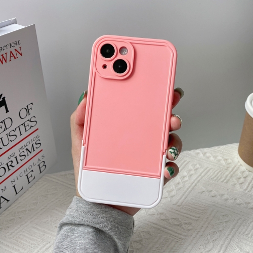 

For iPhone 12 Pro Max Silicone Folding Bracket Phone Case(Pink)