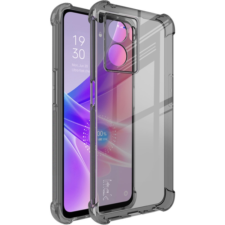 适用于oppo K10 5g印度版a77 5g 2022a57 5g 2022 艾美克 全包防摔手机软套气囊版（透明黑） 