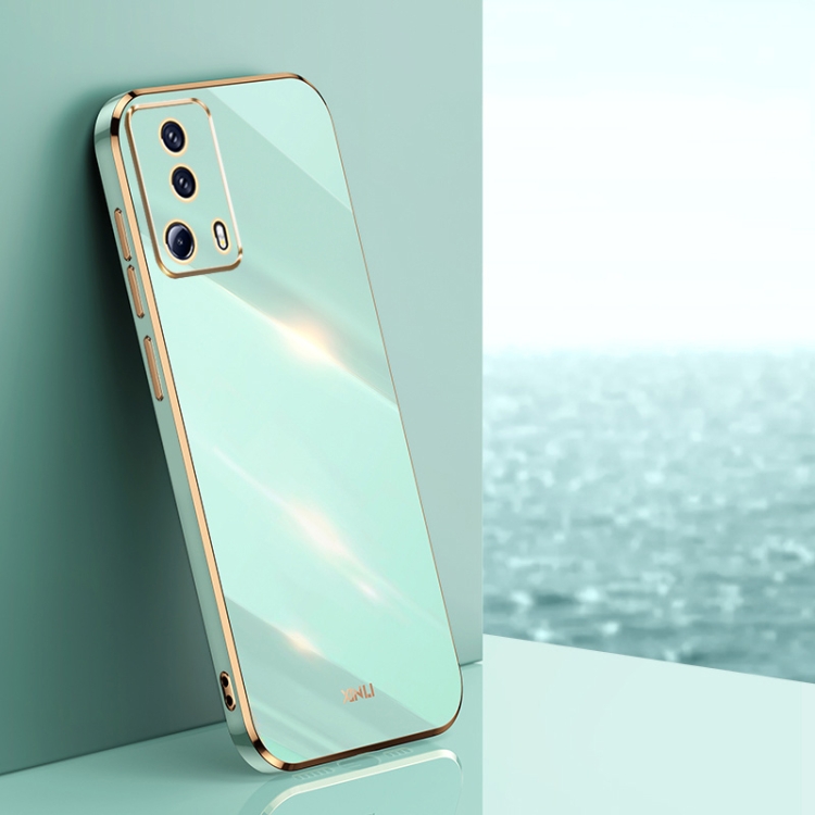 

For Xiaomi Civi 2 XINLI Straight Edge 6D Electroplate TPU Phone Case(Mint Green)