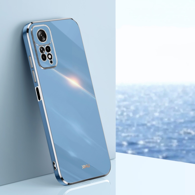 

For Xiaomi Redmi Note 11 Pro 4G/5G Foreign XINLI Straight Edge 6D Electroplate TPU Phone Case(Celestial Blue)