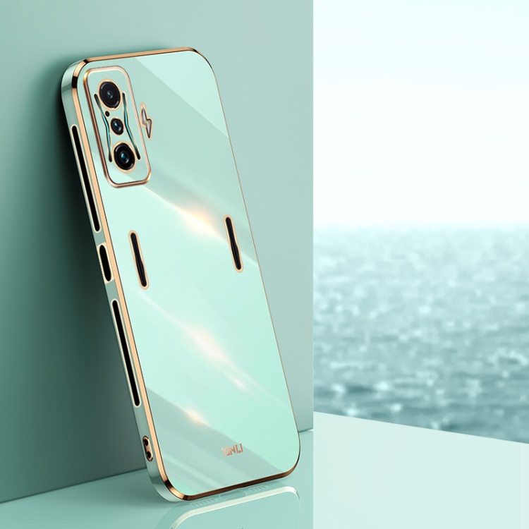 

For Xiaomi Redmi K50 Gaming XINLI Straight Edge 6D Electroplate TPU Phone Case(Mint Green)