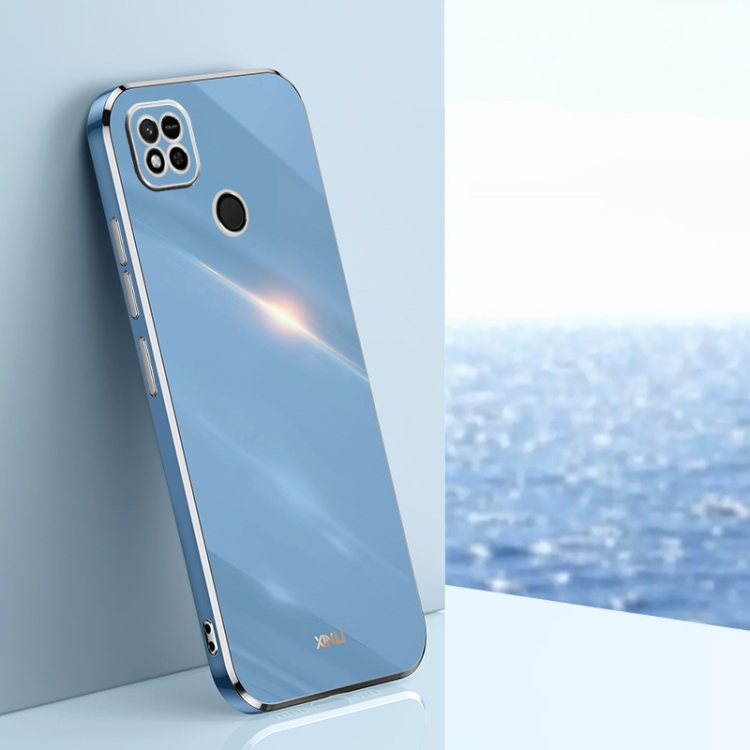 

For Xiaomi Redmi 10A XINLI Straight Edge 6D Electroplate TPU Phone Case(Celestial Blue)