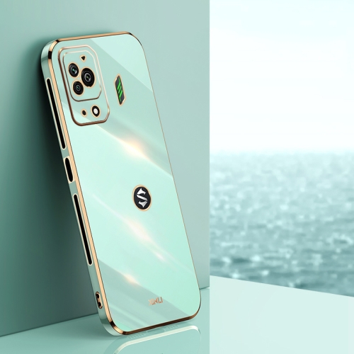 

For Xiaomi Black Shark 5 Pro XINLI Straight Edge 6D Electroplate TPU Phone Case(Mint Green)
